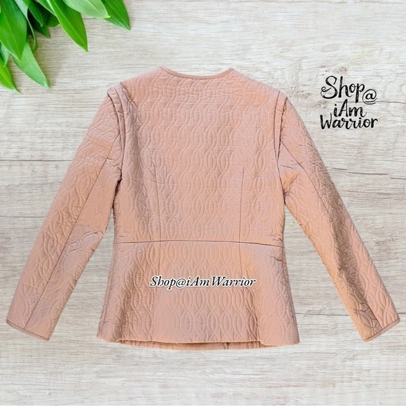 The Fold blush quilted asymmetrical button spring jacket *shop@iamwarrior - Picture 8 of 11